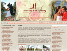 Tablet Screenshot of heavenlybaliweddings.com